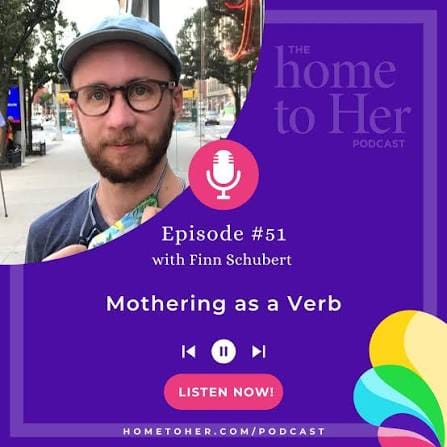 podcast graphic with an image of white bearded man with a hat and glasses against a purple square and the words The Home to Her Podcast